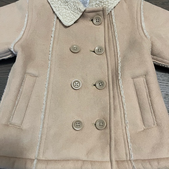 Baby gap creme suede baby coat 3-6M EUC - Picture 5 of 6